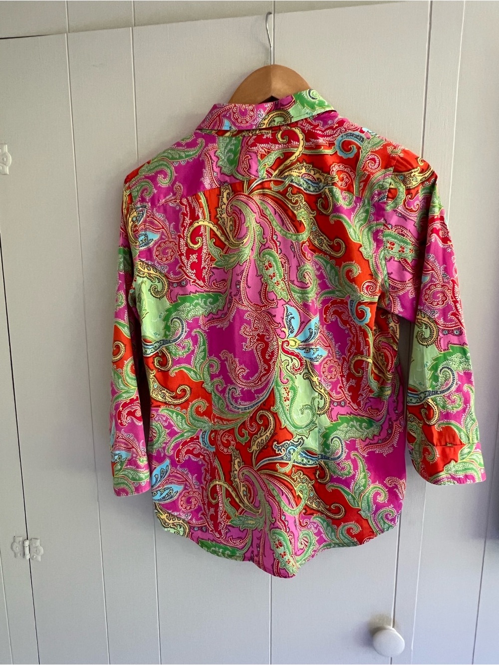 Lauren Ralph Lauren Bright Paisley Button-Front Shirt - Picture 3 of 4